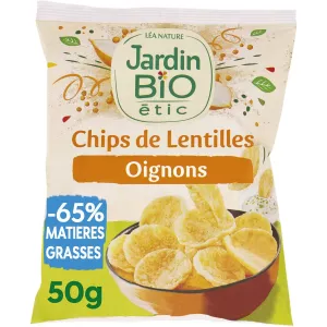 Chips Lentilles Aux Oignons Sans Gluten Bio 50g -  Jardin Bio Etic