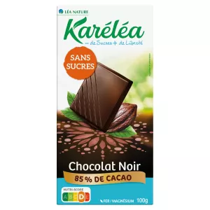 Chocolat Noir S/sucres 100g - Karelea