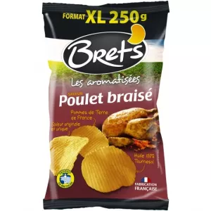Flavored Crisps Braised Chicken Flavor, 250g - BRET'S