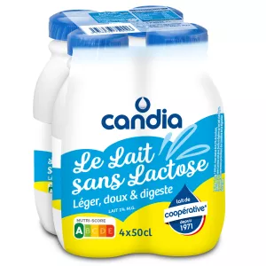 Lait sans lactose 1% MG 4x50cl - CANDIA