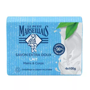 Sabonete Sólido para Mãos e Corpo com Leite Extra Suave 2x100g - Le Petit Marseillais