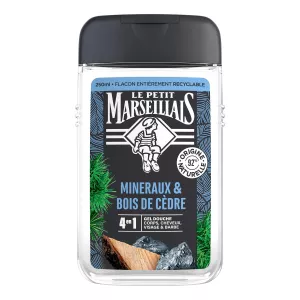 Gel de banho masculino, minerais 4 em 1 e madeira de cedro 250ml - Le Petit Marseillais