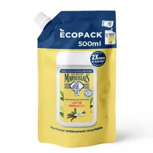 Recharge extra soft shower cream with organic vanilla milk 500ml - LE PETIT MARSEILLAIS