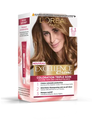 Coloration Cheveux 6.3 Blond foncé doré excellence - L'OREAL