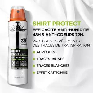 Deodorant Heren Expert Spray Anti-Traces Shirt Protect, 150ml - L'ORÉAL
