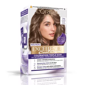 Coloration Capillaire 7.11 Blond Foncé Ultra Cendré Triple Soin - L'ORÉAL