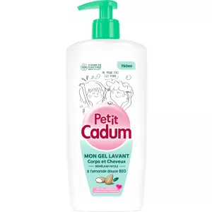 Zoete Amandel Kinder Douche- en Haargel 750ml - PETIT CADUM