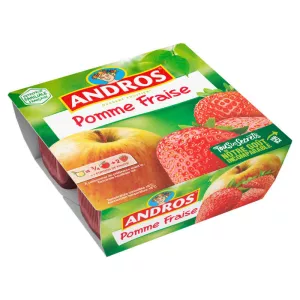 Andros Pomme Fraise 4x100g