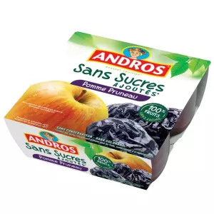 Compote pomme pruneau 4x100g - ANDROS
