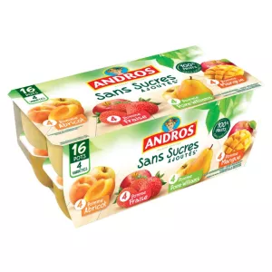 Compote 4 varieties 16x100g - ANDROS