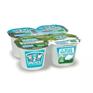 Yaourt Nature Brassé Bio, 4x115g - LES 2 VACHES