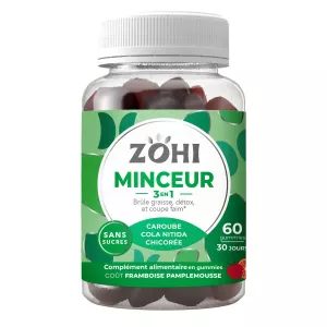 Complement Alimentaire Minceur Parf Framboise Pamplemousse Pilulier 30 Jours, 180g - ZOHI