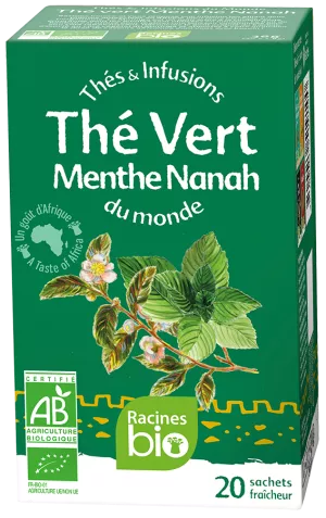 Thé Vert Menthe (12 X 20 Sach X 18 G) - Racines Bio