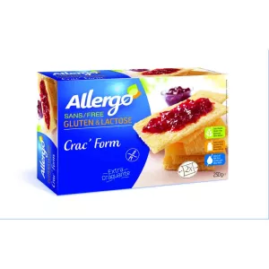 Biscottes sans gluten & lactose 250g - GERBLE