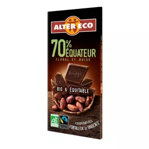 Chocolat Noir 70% Equateur 100g - Alter Eco