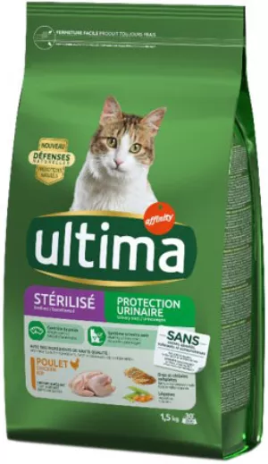 Croquettes Pour Chat Stérilisé Au Poulet 1,5kg - Ultima