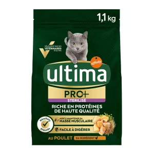 Croquettes Pour Chat Adulte Stérilisé Au Poulet 1,1kg - Ultima