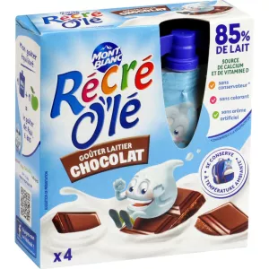Gourde Goûter Laitier Chocolat 4x85g - RÉCRÉ O'LÉ