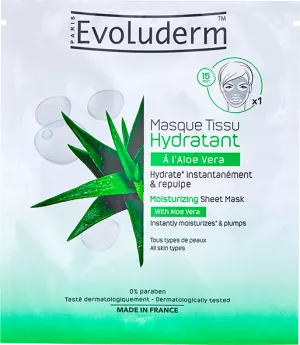 Maschera in tessuto idratante con Aloe Vera - Evoluderm