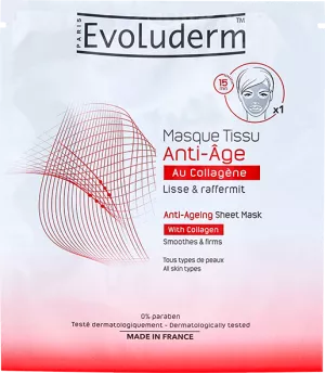 Maschera in tessuto antietà con collagene - Evoluderm
