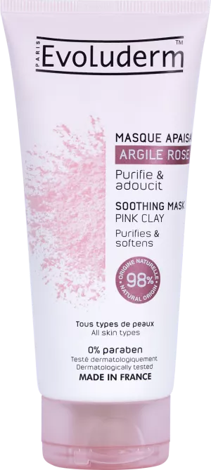 Máscara Calmante com Argila Rosa 100ml - Evoluderm