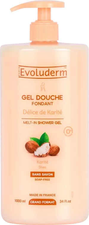 Gel doccia fondente al burro di karitè 1l - Evoluderm