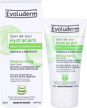 Hydraterende Dagverzorging Normale tot gecombineerde huid 50 ml - Evoluderm