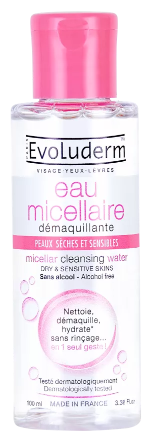 Mizellares Make-up-Entfernerwasser für trockene und empfindliche Haut 100 ml - Evoluderm