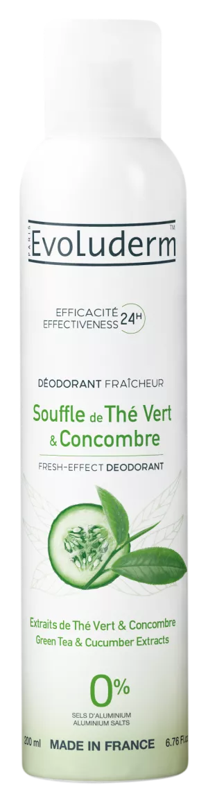 Déodorant Fraîcheur Souffle De Thé Vert & Concombre 200ml - Evoluderm