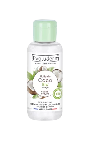 Huile De Coco Vierge Bio 100ml - Evoluderm