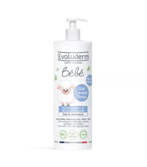 Gel de bain doux pour bébé 500ml - EVOLUDERM