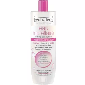 Eau Micellaire Démaquillante Peaux Sèches & Sensibles 500ml - Evoluderm