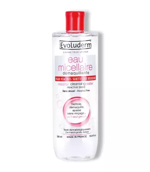 Eau Micellaire Démaquillante Peaux Réactives. Sujettes Aux Rougeurs 500ml - Evoluderm