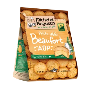 Sablés Apéritif Beaufort et Pointe de Poivre, 100g - MICHEL ET AUGUSTIN