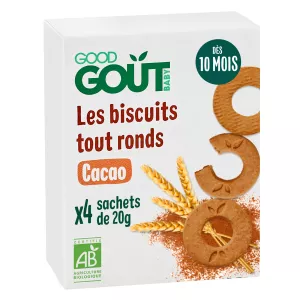 Biscuits Tout Ronds Cacao 80g - GOOD GOUT