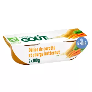 Délice De Carotte Et Courge Butternut 2x190g - GOOD GOUT