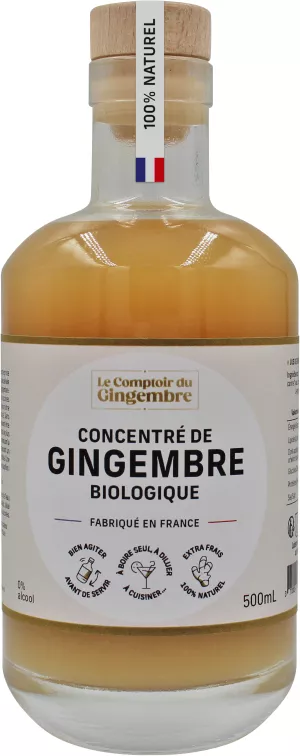 Organic Ginger Concentrate 500ml - Le Comptoir Du Gingembre
