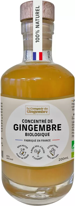Organic Ginger Concentrate 200ml - Le Comptoir Du Gingembre