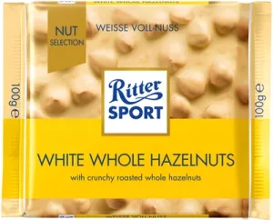Ritter Sport White Whole Hazelnut 100g - Ritter Sport