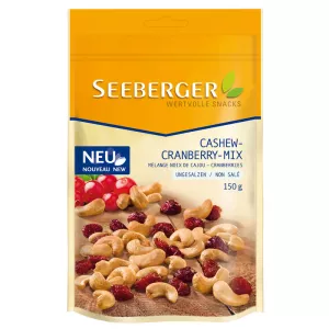 Hỗn hợp hạt điều/quả nam việt quất không, 150g - SEEBERGER