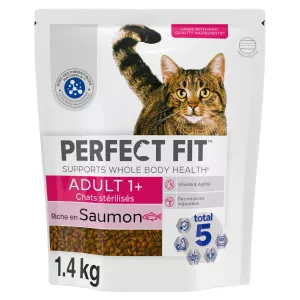 Croquettes Pour Chat Stérilisé Riche En Saumon 1,4kg - Perfect Fit