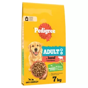 Croquettes pour chien Adulte au bœuf et aux légumes 7KG - PEDIGREE