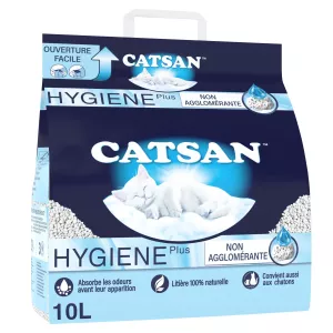 10l Hygiene Plus Litière Pour Chat Non Agglomérante - Catsan