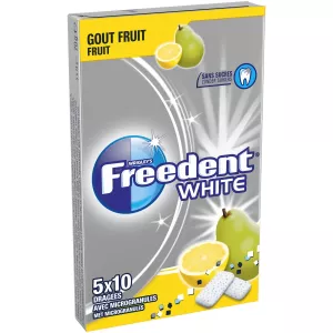 Kutafuna gum bila sukari matunda nyeupe; 70g - FREEDENT