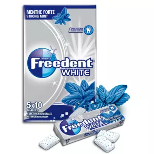 Kutafuna gum bila sukari kali mint ladha nyeupe; 70g - FREEDENT