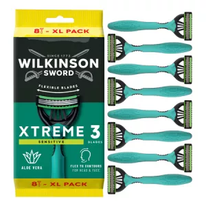Rasoir Jetable Pour Homme Peau Sensible 3 Lames Flexibles Xtreme 3 x8 - WILKINSON