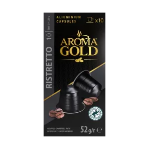 Café Ristretto Compatibele Nespresso X 10. (intensiteit 10) - Aroma Gold