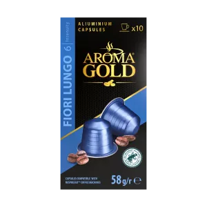 Café  Fiori Lungo  Compatible Nespresso X 10. (intensity 6) - Aroma Gold