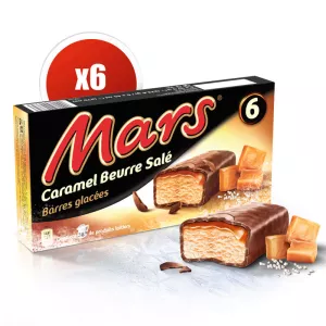 Barres glacées caramel beurre salé x6 - MARS