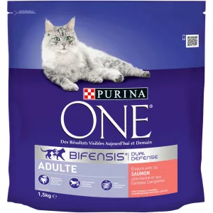 Croquettes pour chat Adulte saumon 1.5 kg - PURINA ONE